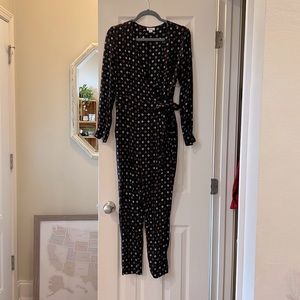 Printed black jumpsuit